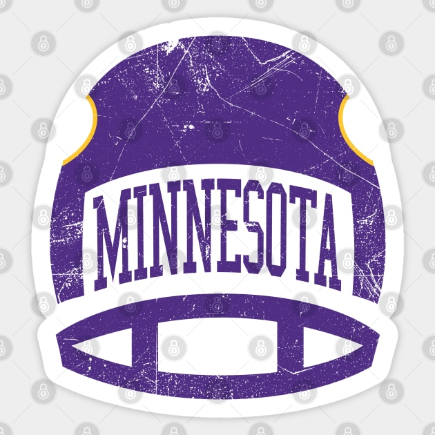 Minnesota Retro Helmet - White Sticker by KFig21